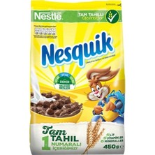 Nesquik Nestle Çikolatalı Mısır Gevrek 450 gr Tam Tahıllı Besleyici Kahvaltılık