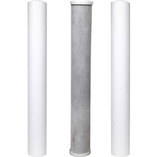 Sulook Su Arıtma 20 inch 5 Micron Tortu + B. Aktif Karbon + Tortu Filtre