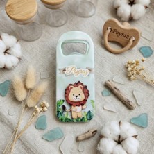 Hayaller Dükkanı 30 Adet 3 Boyutlu Kabartmalı Yeni Doğan Mevlid Hediyelik Aslan Konsept Bebek Açacak Magnet