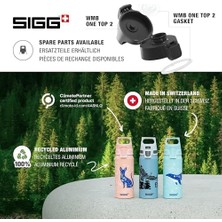 Tech Butiq - Wmb One Retro Alüminyum Içecek Şişesi, Gazlı Içecekler Için Uygundur, Sızdırmaz, Tüy Kadar Hafif, Bpa Içermez, Iklime Zarar Vermez, Ekrü Sertifikalı, 0,6 L