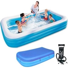 Bestway 54009 Şişme Havuz 305X183X56CM Pompa ve Örtü ile Kullanıma Uygun Dayanıklı Malzeme 305X183X56CM