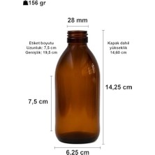 Tech Butiq Ecza Şişesi, 250 Ml, Kahverengi Cam, Plastik Contalı Kilit Kapak, Hava ve Sıvı Sızdırmaz, 28MM Ağız Çaplı, Parfüm Demlemek Için Uygun, 6 Adet (250, Siyah Kapak)