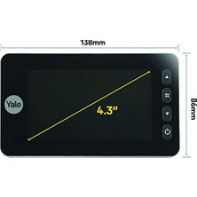 Tech Butiq 45-5800-1443-00-6001 LCD Ekranlı Dijital Kapı Dürbünü - 5800 Serisi - Hareket Sensörlü