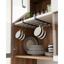 Okyanus Home Siyah Metal Askılı Fincanlık Pratik Kullanım İçin Tasarlandı