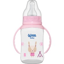 150 ml Wee Baby Klasik Kulplu Biberon Pembe Renk Polipropilen Malzeme ile 6-12 Ay Bebekler İçin