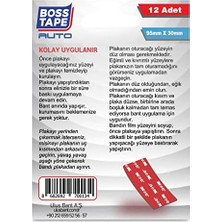 Tech Butiq Plaka Yapistirma Bandi, 3 M, Kirmizi