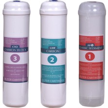 Jammy Filter Su Arıtma Cihazı 12" Inline 3'lü Filtre Seti