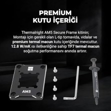 Tech Butiq Thermalright Amd Am5 Soket Güçlendirme Montaj Kiti Tf7 Termal Macun Dahil Siyah Asf Am5