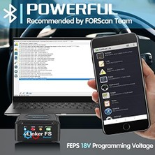 Tech Butiq Vgate Vlinker Fs Bluetooth Obd2 Tanılama Tarama Cihazı, Ios, ve Windows Için Obdıı Araç Kod Okuyucu