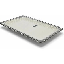 Roy King Sofia Silver Dikdörtgen Sunum Tabak 36cmx21cm