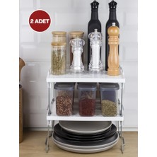 Okyanus Home Metal Ayaklı Tek Katlı Pratik Raf Düzenleyici 28X30