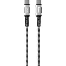 Tech Butiq Dynamıc 60W Hızlı Şarj, Mıknatıslı, Type-C To Type-C Şarj ve Data Aktarım Kablosu, 1 Metre, Siyah