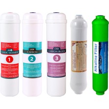 E-Water Su Arıtma Cihazı Membransız Kapalı Kasalı Cihazlar Için Inline Alkali Filtreli Filtre Takımı 5'li