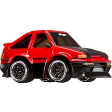 Tech Butiq Mgae Cartuned Jdm Seri 2 1985-87 Sprinter Trueno Gt-Apex AE86, Siyah Kırmızı, Diecast Metal Oyuncak Araba,