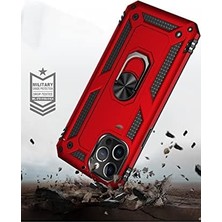 Tech Butiq 11 Pro 5g ile Uyumlu Kapak Military Yüzüklü Stantlı Tank Kılıf - Siyah