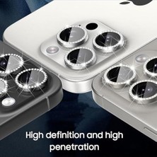 Tech Butiq 13 Pro Plus 5g ile Uyumlu Lens Koruyucu Taşlı Kamera Lens Koruma Camı Kolay Takılabilen Temperli Cam Parlak Taşlı Kamera Koruma Cam (13 Pro Plus 5g)