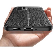 Tech Butiq , Galaxy A33 5g, ile Uyumlu Kılıf Deri Soft Case Tozdan ve Kirden Koruyan Niss Silikon Galaxy A33, ile Uyumlu Deri Görünümlü Siyah Kılıf