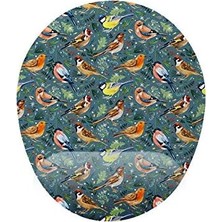 Tech Butiq Kuş Desenli Bilek Destekli Mouse Pad