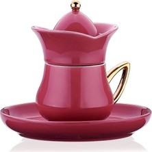 Tech Butiq A8778-3 Coll. 2'li Kahve Fincan Takımı Pembe
