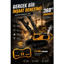 Aksoy Toys Uzaktan Kumandalı Buharlı Işıklı Sesli Metal 12 Kanal Paletli Vinç