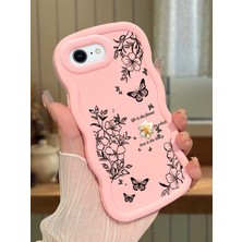 Ucuc iPhone 6 Plus/6s Plus Uyumlu Pembe Silikon Kılıf Kamera Korumalı Darbe Emici Tasarım Şık Baskı Kılıf