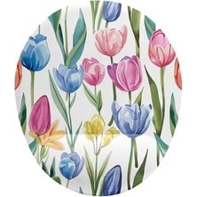 Tech Butiq Lale Desenli Bilek Destekli Mouse Pad