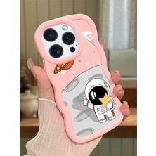 Ucuc iPhone 14 Pro Uyumlu Pembe Silikon Kılıf Kamera Korumalı Darbe Emici Tasarım Şık Baskı Kılıf