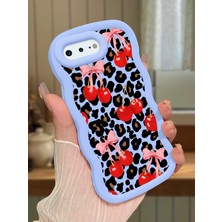 Ucuc iPhone 7 Plus/8 Plus Uyumlu Mavi Silikon Kılıf Kamera Korumalı Darbe Emici Tasarım Şık Baskı Kılıf