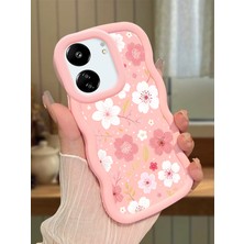Ucuc Redmi 13C 4g/5g Uyumlu Pembe Silikon Kılıf Kamera Korumalı Darbe Emici Tasarım Şık Baskı Kılıf
