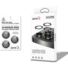 Tech Butiq Zore Ile Uyumlu 16 Pro 16 Pro Max Cl-12 Premium Safir Parmak Izi Bırakmayan Anti-Reflective Kamera Lens Koruy Gümüş