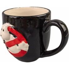 Tech Butiq Ghostbusters 3D Seramik Kupa Bardak, 410 Ml, Siyah
