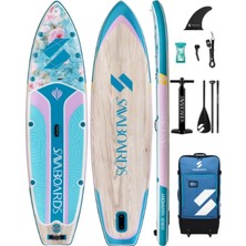 SavaBoards Aqua Harmony Üst Segment Geniş Şişme Paddle Board 335X86X15 cm Dengeli Touring Sup Seti