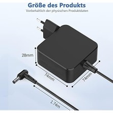 Tech Butiq Asus R556 R556L R556L R556LA X751 X751M X751L X751L X751LX X751LAV X751S X751S X751N F555 F555L F555UA F551C F551C F551 X551M Ac X551C Şarj Adaptörü