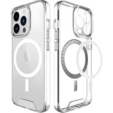 Tech Butiq 14 Pro Max Kılıf 6.7" Magsafe ile Uyumlu, Ultra Berrak , Kamera Yüzey Korumalı Cep Telefon Kılıfı, Yastıklı Köşe Korumalı Kapak, Ekstra Tuşlar, Phone - Şeffaf