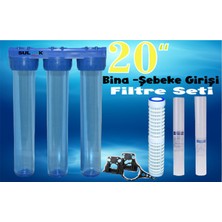 Sulook 20 Inç Bina ,daire, Şebeke Girişi Su Arıtma Sistemi Komple Set