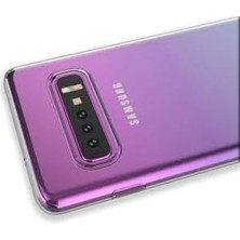 Tech Butiq Galaxy S10 Plus Uyumlu Kamera Korumalı Süper Silikon Kılıf-Renksiz