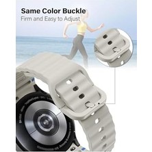 Tech Butiq - ile Uyumlu Gt Gt2 Gt3 Gt4 42MM/HONOR 2 20MM Kordon Dekoratif Örgü Çizgili Spor Silikon Kayış - Sarı 2