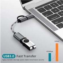Tech Butiq 4901 USB 3.0 Otg To Type-C Micro USB Data Şarj Çevirici Dönüştürücü Adaptör