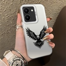 Ucuc Vivo Y27 5G/Y27S Uyumlu Sert Akrilik Arka Silikon Kenar Lens Koruma Şık Baskı Kılıf
