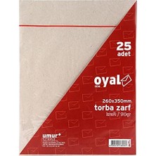 Tech Butiq Oyal Torba Zarf F26X35KRAFT, 90 Gr, Silikonlu, 25'li