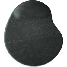 Tech Butiq Oval Bilek Destekli Kum Desen Tip Kaymaz Taban Optik Bilgisayar Notebook Mouse Pad Maus Pad 17,5X21,5CM (Siyah)