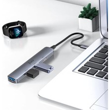 Tech Butiq Type-C 4 Portlu USB 3.0 / USB 2.0 Çoklayıcı Dönüştürücü Hub