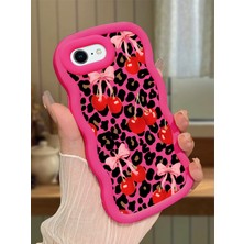 Ucuc iPhone 6 Plus/6s Plus Uyumlu Fuşya Silikon Kılıf Kamera Korumalı Darbe Emici Tasarım Şık Baskı Kılıf