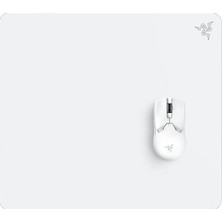 Tech Butiq Atlas - Cam Fare Altlığı (Birinci Sınıf Temperli Cam, Ultra Pürüzsüz Yüzey, Mikro Kazınmış Yüzey, Kir ve Çizilmeye Dayanıklı, Daha Sessiz Fare Hareketleri, Kaymaz Kauçuk Taban) Beyaz