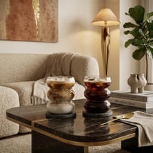 Tech Butiq Asimetrik Borosilikat Cam Bardak, 350 ml Kapasite, Dayanıklı Yapı, Makinede Yıkanabilir, Ev Ofis Restoran Için Kullanıma Uygun Borosilikat Cam Kahve Espresso Sunum Bardağı