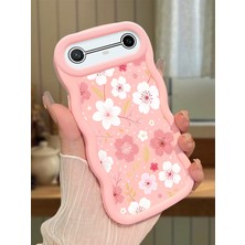 Ucuc Tecno Spark Slim/pova Slim Uyumlu Pembe Silikon Kılıf Kamera Korumalı Darbe Emici Tasarım Şık Baskı Kılıf