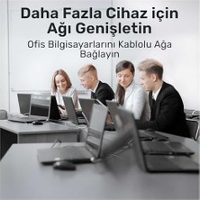 Tech Butiq Cudy FS105 5-Port 10/100MBPS Metal Kasa Masaüstü Switch, Tak ve Çalıştır, Duvara Monte Edilebilir Tasarım, Fansız Sessiz Çalışma, Ev ve Ofis Için Ethernet Çoklayıcı
