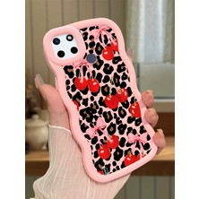 Ucuc Realme C21Y/C25Y Uyumlu Pembe Silikon Kılıf Kamera Korumalı Darbe Emici Tasarım Şık Baskı Kılıf
