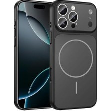 Tech Butiq 15 Pro ile Uyumlu Kılıf Şarj Özellikli Kamera Lensli 1.8mm Ince Sert Formen Kapak Siyah