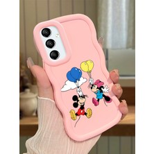 Ucuc Samsung Galaxy A24 Uyumlu Pembe Silikon Kılıf Kamera Korumalı Darbe Emici Tasarım Şık Baskı Kılıf